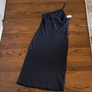 Express single strap navy blue dress